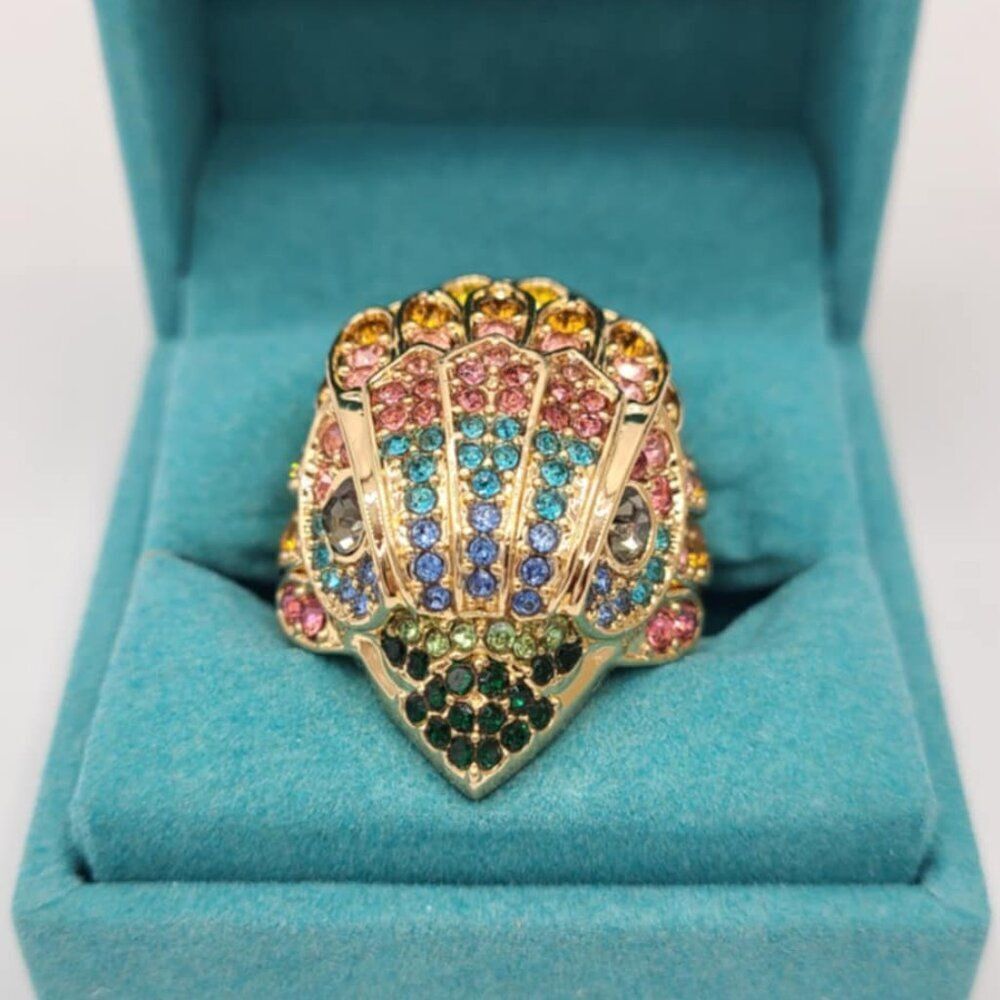 Kurt Geiger Rainbow Pave Eagle Cocktail Ring NWT!  NEW!  Size 7
